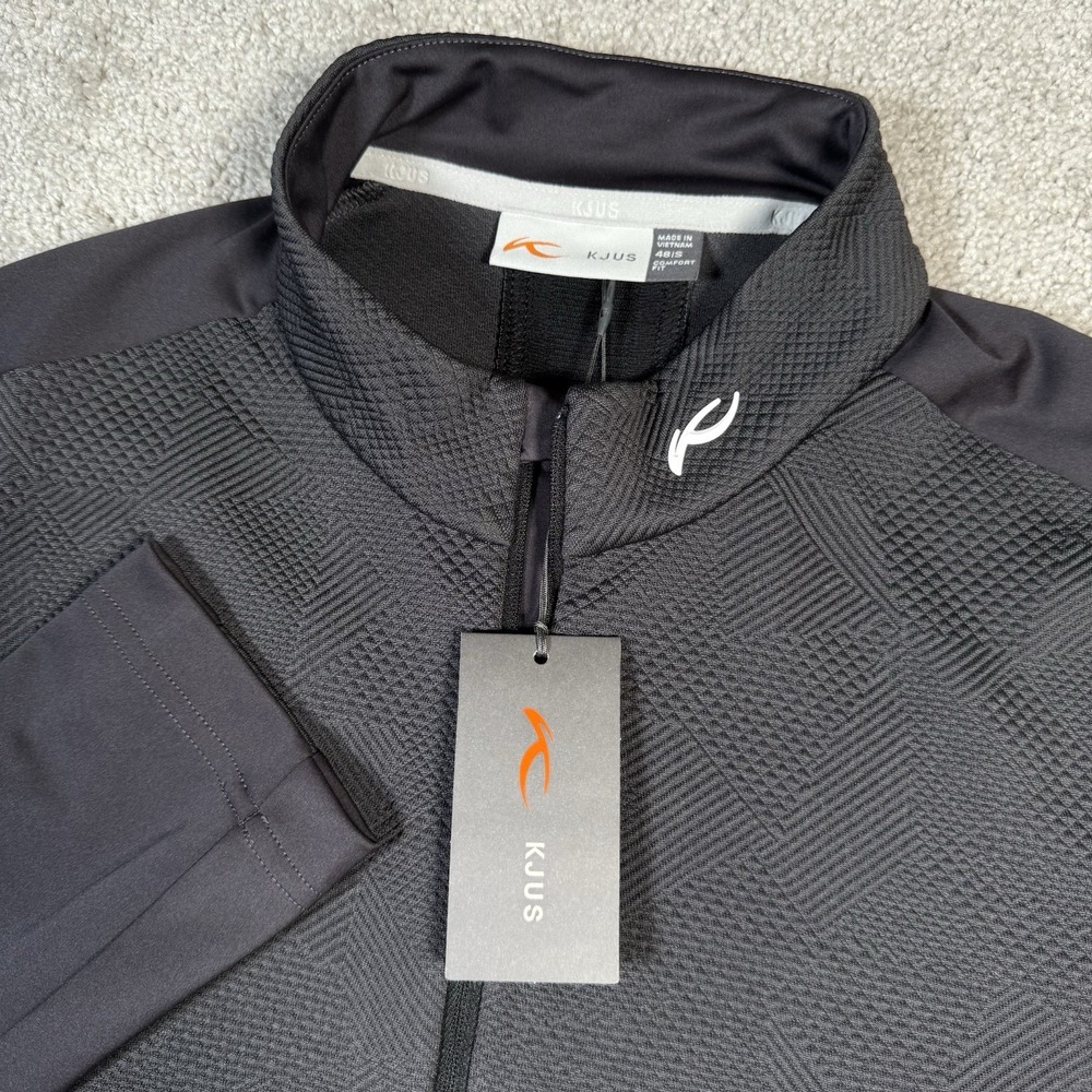 NWT KJUS Delian‎ Half Zip Men's Size S (48) Dark Dusk Gray Long Sleeve Pullover